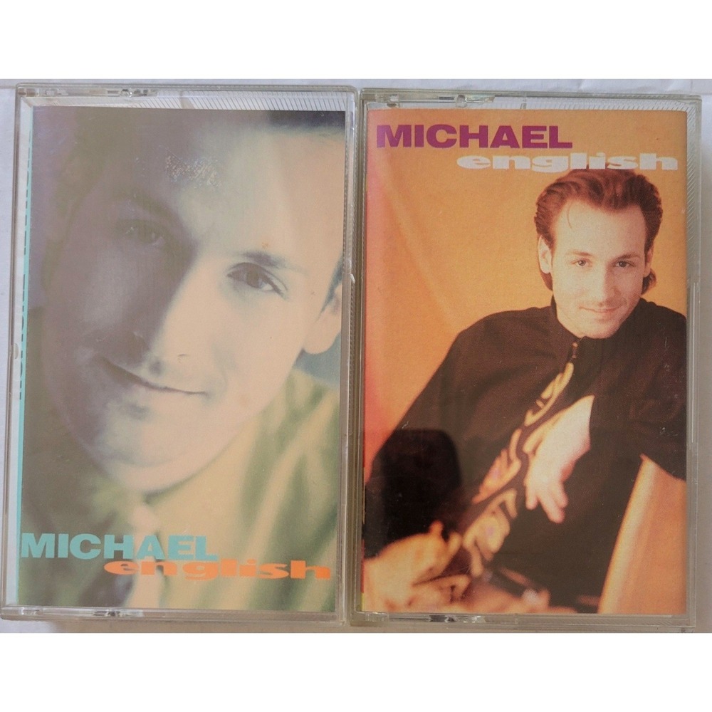 Michael English Cassette Tape Lot (2) Vintage 1991 Promo Pre-Release Rare CCM‎